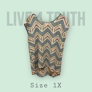 Live 4 Truth Chevron Sleeveless Tunic Size 1X - MINT CONDITION